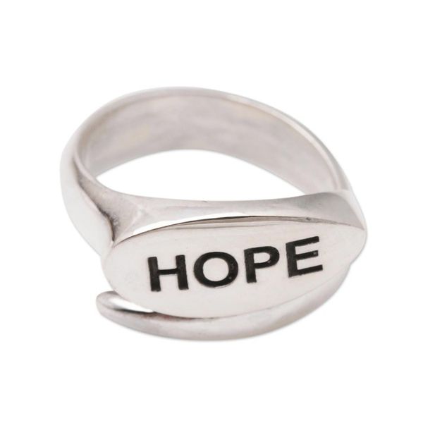 Alternate image for Sterling Silver Inspirational Wrap Ring Uplifted