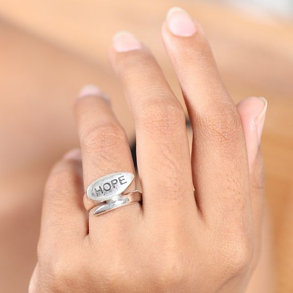 Alternate image for Sterling Silver Inspirational Wrap Ring Uplifted