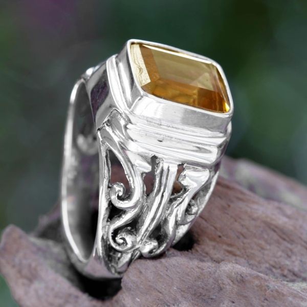 Alternate image for 4 Carat Citrine Ring from Bali Savannah Evening
