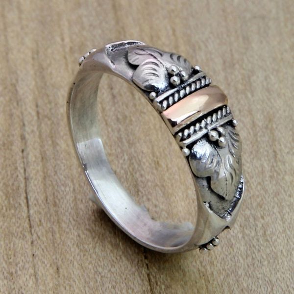 Alternate image for Handmade Silver and 18k Gold Ring Frangipani Aura