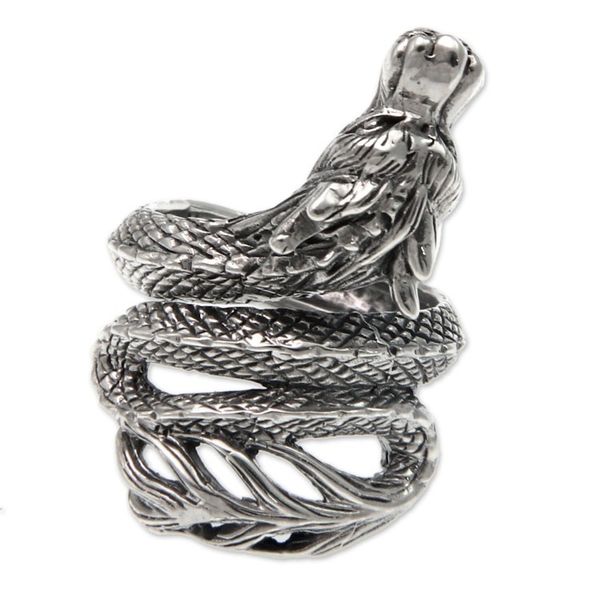 Alternate image for Unique Indonesian Sterling Silver Wrap Ring Baby Dragon