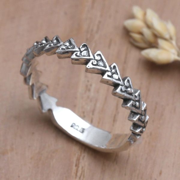 Alternate image for Arrow Motif Sterling Band Ring Guiding Path
