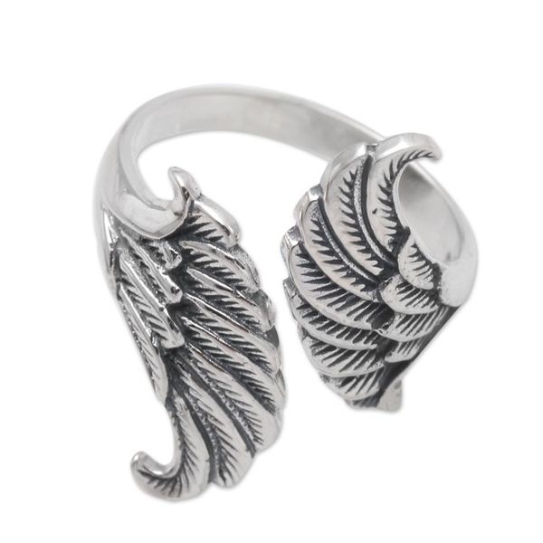 Alternate image for Sterling Silver Wrap Ring Reverse Wings Reversed Wings