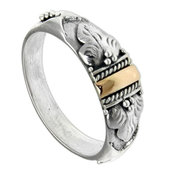 Alternate image for Handmade Silver and 18k Gold Ring Frangipani Aura