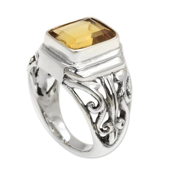 Alternate image for 4 Carat Citrine Ring from Bali Savannah Evening