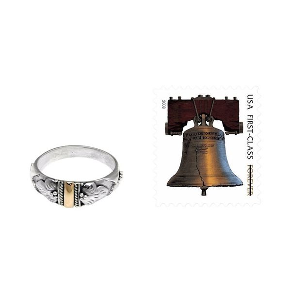 Alternate image for Handmade Silver and 18k Gold Ring Frangipani Aura