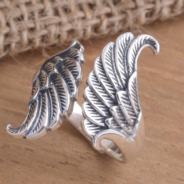 Alternate image for Sterling Silver Wrap Ring Reverse Wings Reversed Wings