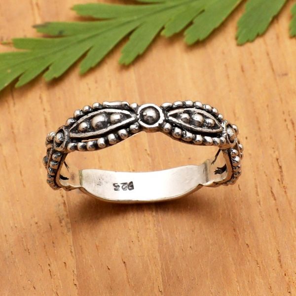 Alternate image for Classic Sterling Silver Band Ring in a Polished Finish Dear Sweetness