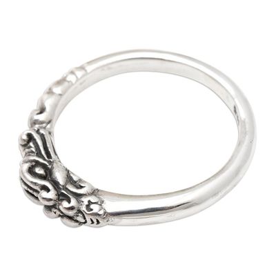 Alternate image for Hand Crafted Sterling Silver Band Ring River Dragon