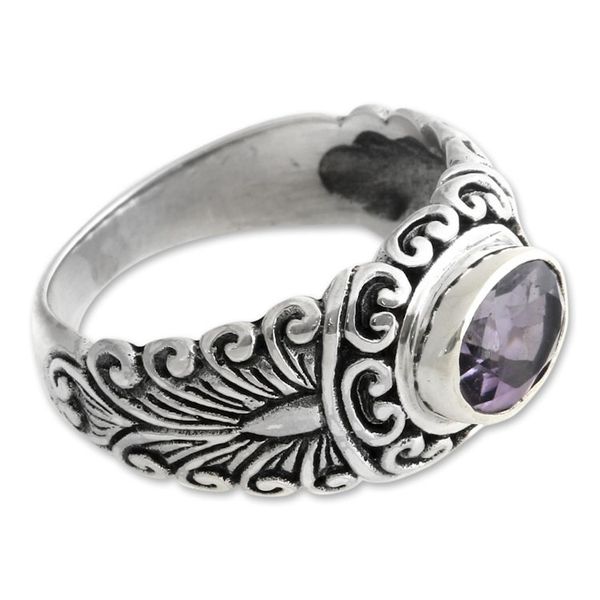 Alternate image for Amethyst solitaire ring Sumatra Splendor