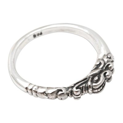 Alternate image for Hand Crafted Sterling Silver Band Ring River Dragon