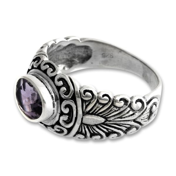 Alternate image for Amethyst solitaire ring Sumatra Splendor