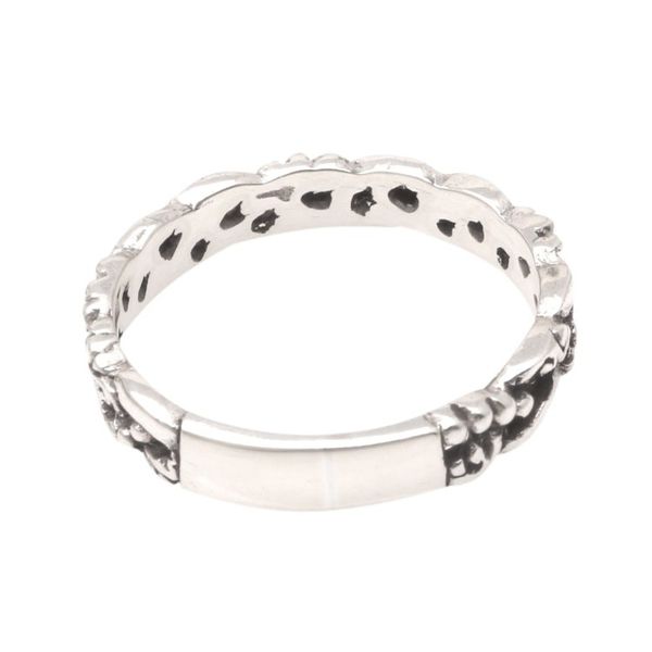 Alternate image for Hand Crafted Sterling Silver Band Ring Happy Chance