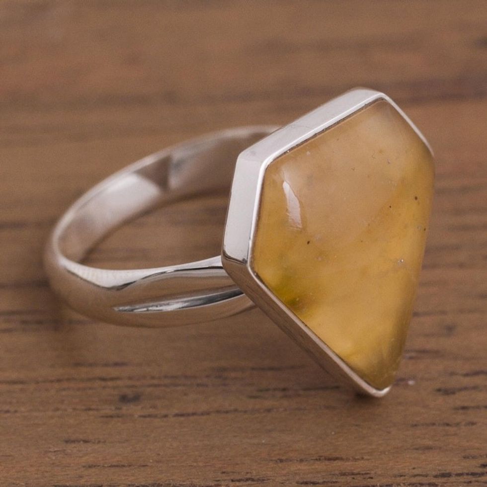 Unique Caramel Opal Cocktail Ring 'Caramel'