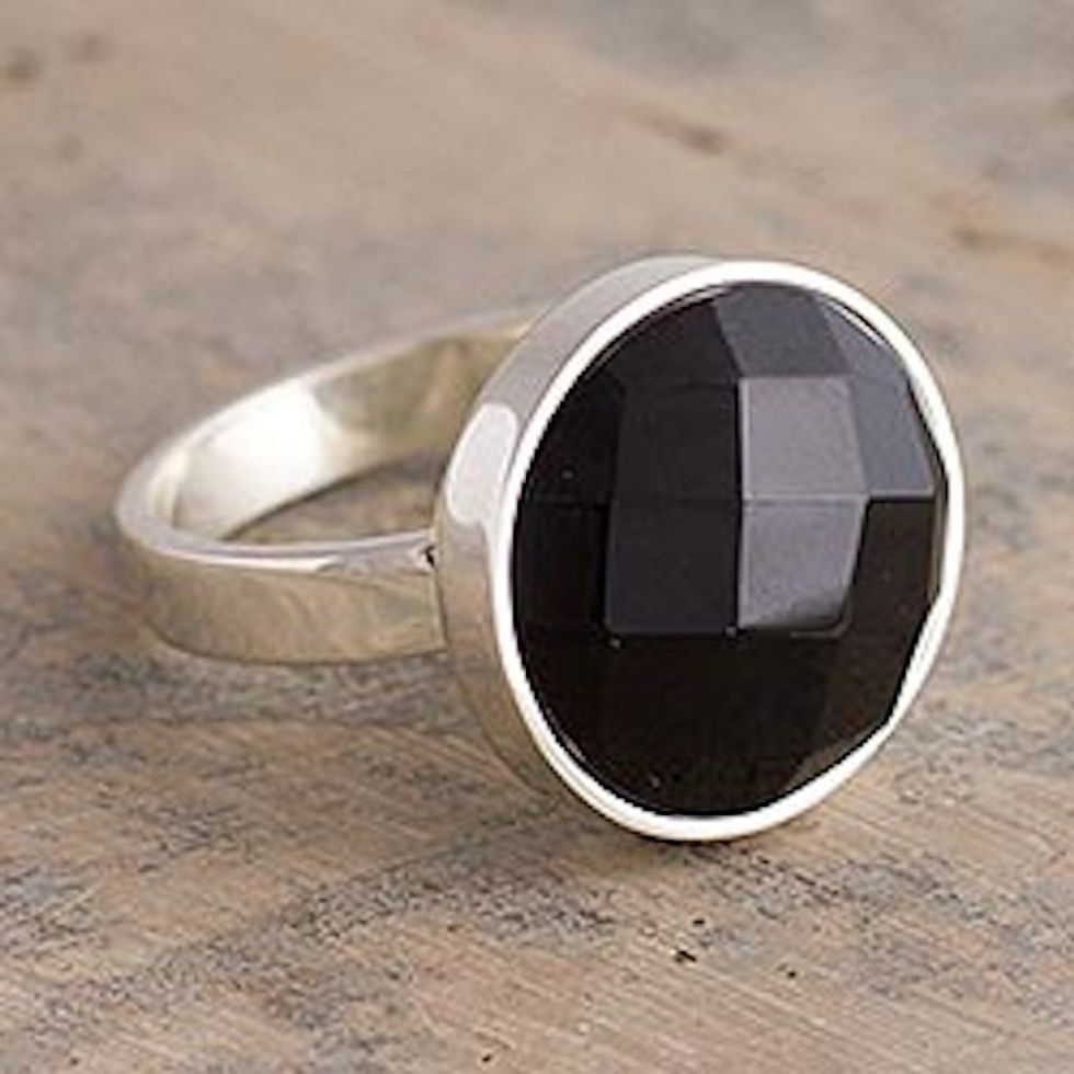 Black Onyx Single Stone Ring 'Ritual'