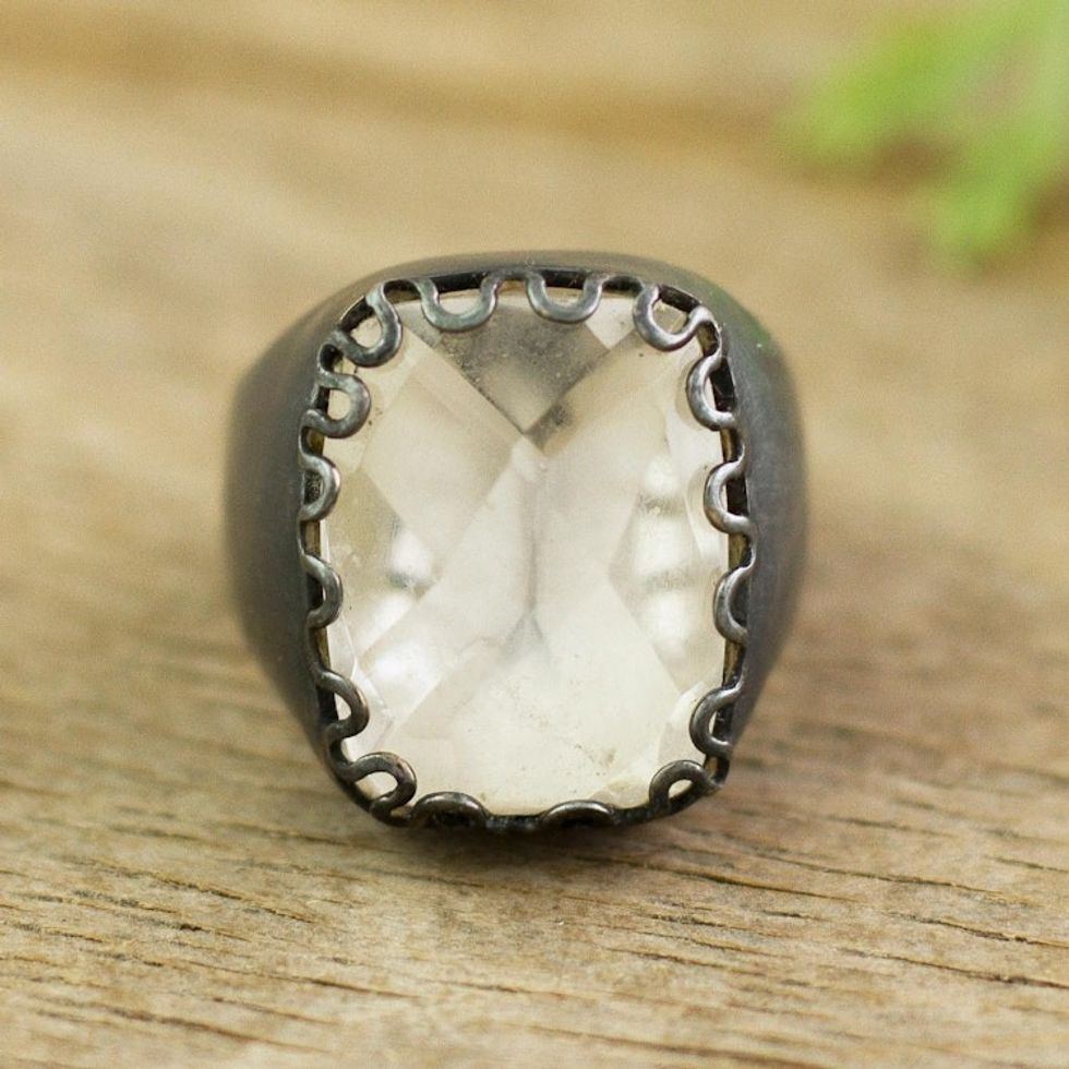 10-Carat Quartz Cocktail Ring from Peru 'Distinguished Style'