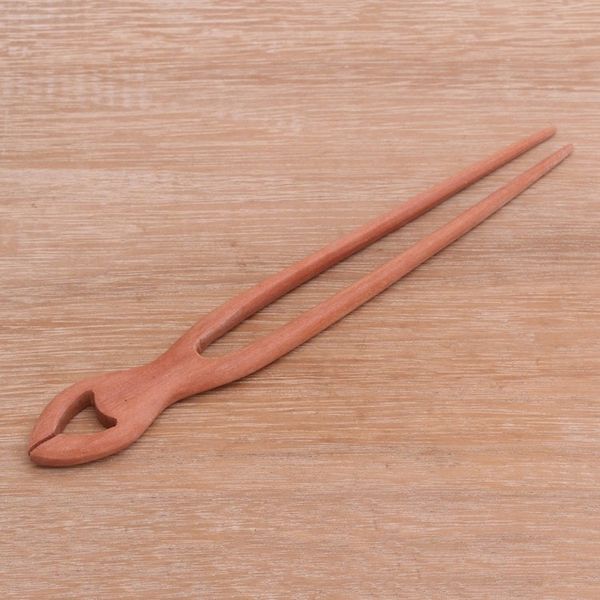 Alternate image for Handcrafted Sawo Wood Hair Pin from Bali Konde