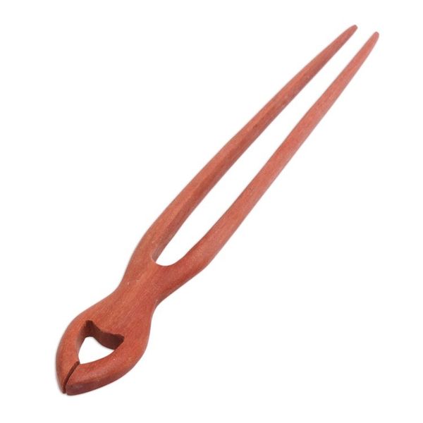 Alternate image for Handcrafted Sawo Wood Hair Pin from Bali Konde
