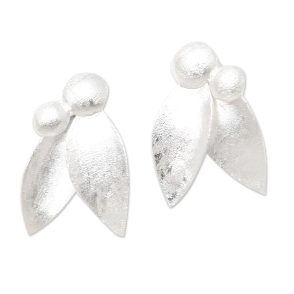 Artisan Crafted Sterling Silver Drop Earrings 'Gentle Princess'