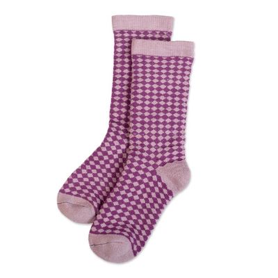 Alternate image for Dusty Lilac Alpaca Blend Socks Crafted in Peru Keep it Modern