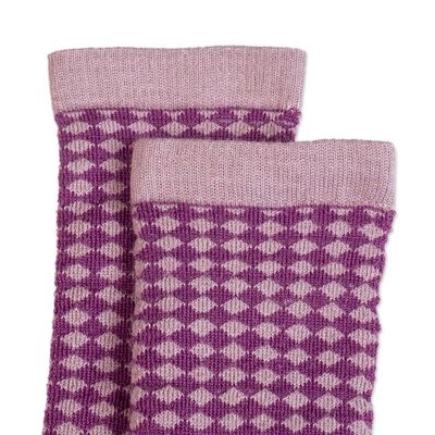 Alternate image for Dusty Lilac Alpaca Blend Socks Crafted in Peru Keep it Modern