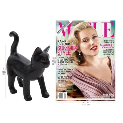 Alternate image for Wood Standing Cat Sculpture in Black from Bali from Bali Curious Kitten in Black