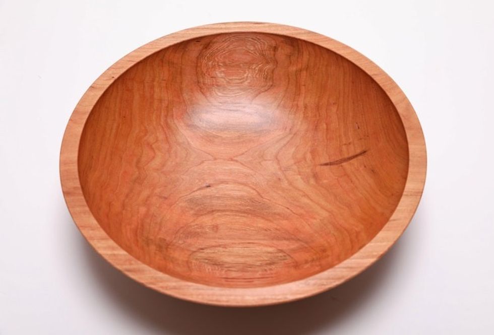 #2464 Wild Black Cherry Wooden Fruit and Salad Bowl 12 1/8" x 3 1/4"