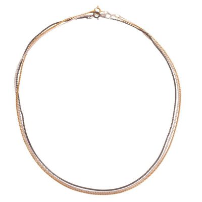 Alternate image for Mixed Finish Sterling and Gold Plated Necklaces Set of 3 Glamorous Medley