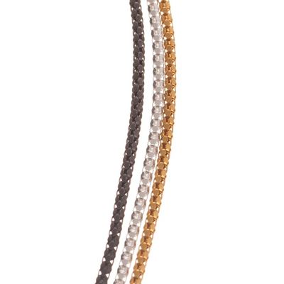 Alternate image for Mixed Finish Sterling and Gold Plated Necklaces Set of 3 Glamorous Medley