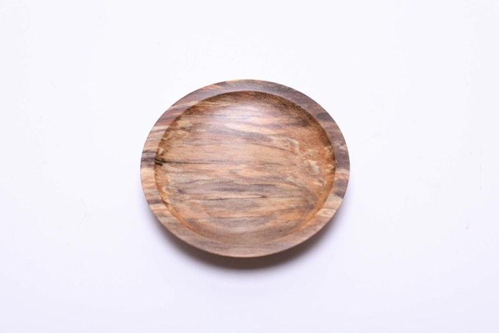 #2441 Spalted Sweet Gum Wooden Ring Dish 4 1/8" x 7/8"