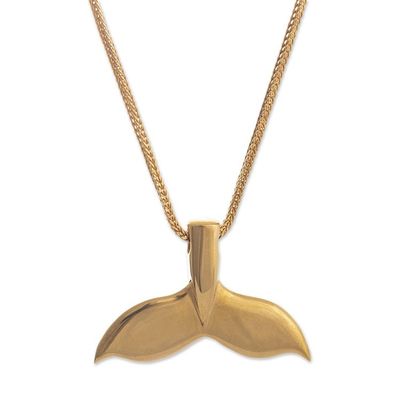 Alternate image for Artisan Crafted Whale-Themed Pendant Necklace Mighty Whale