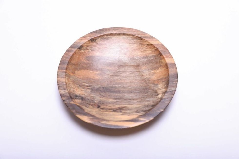 #2206 Small Spalted Sweet Gum Wooden Jewelry Dish 4 3/4" x 7/8"