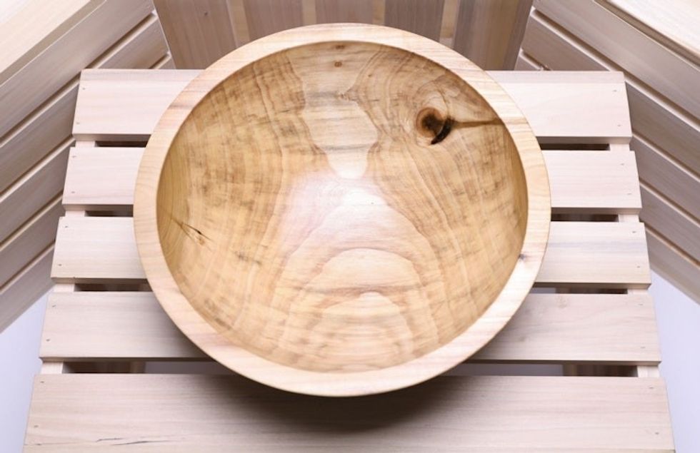 #2249 Tulip Poplar Wooden Salad Bowl 11" x 4"