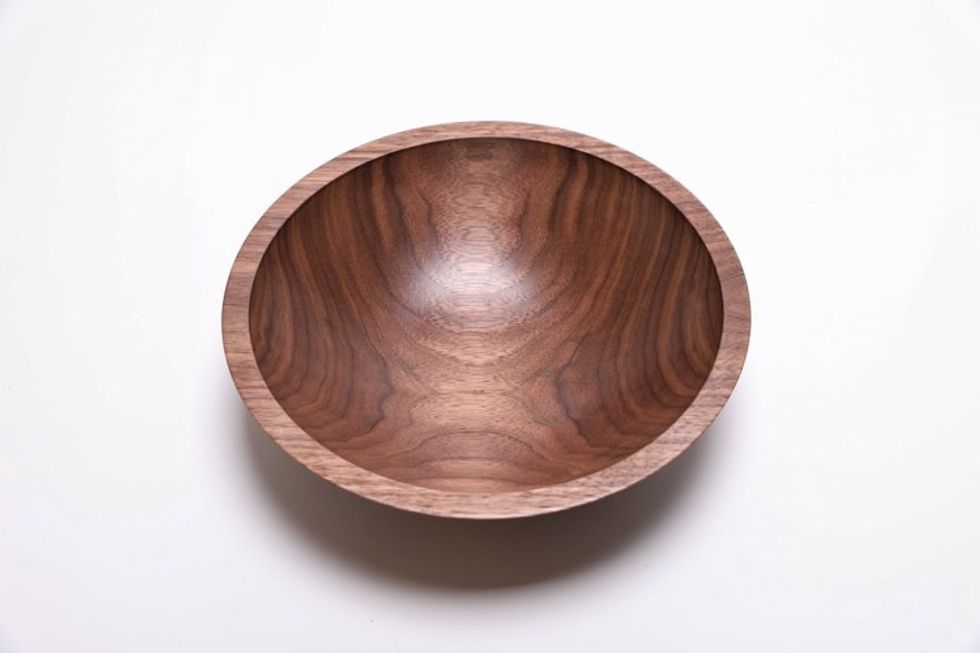 #2317 Curly Wild Black Walnut Fruit and Salad Bowl  10 1/4" x 2 7/8"