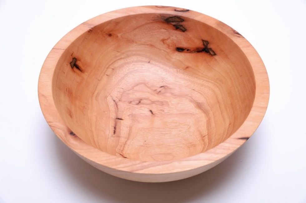 #2320 Pecan Wood Fruit Bowl 12 1/2" x 4 1/4"