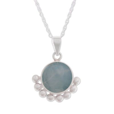 Alternate image for Blue Opal Pendant Necklace from Peru Bauble Delight