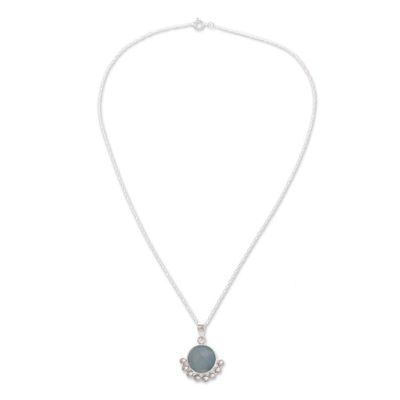 Alternate image for Blue Opal Pendant Necklace from Peru Bauble Delight