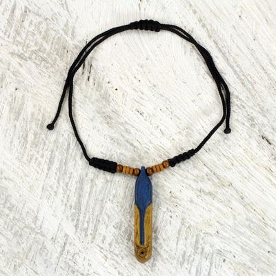 Alternate image for Hand Crafted African Ethnic Style Wood Pendant Necklace Afadjato Mountain