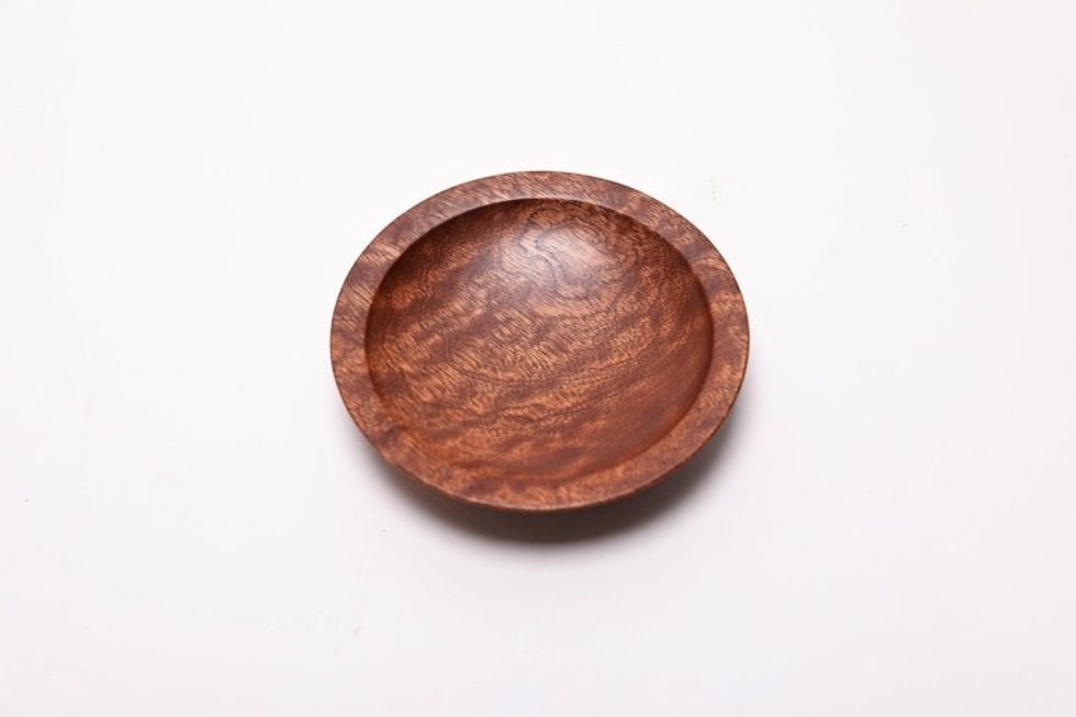 #2400 Pommele Sapele Wooden Ring Dish 4 3/16" x 7/8"