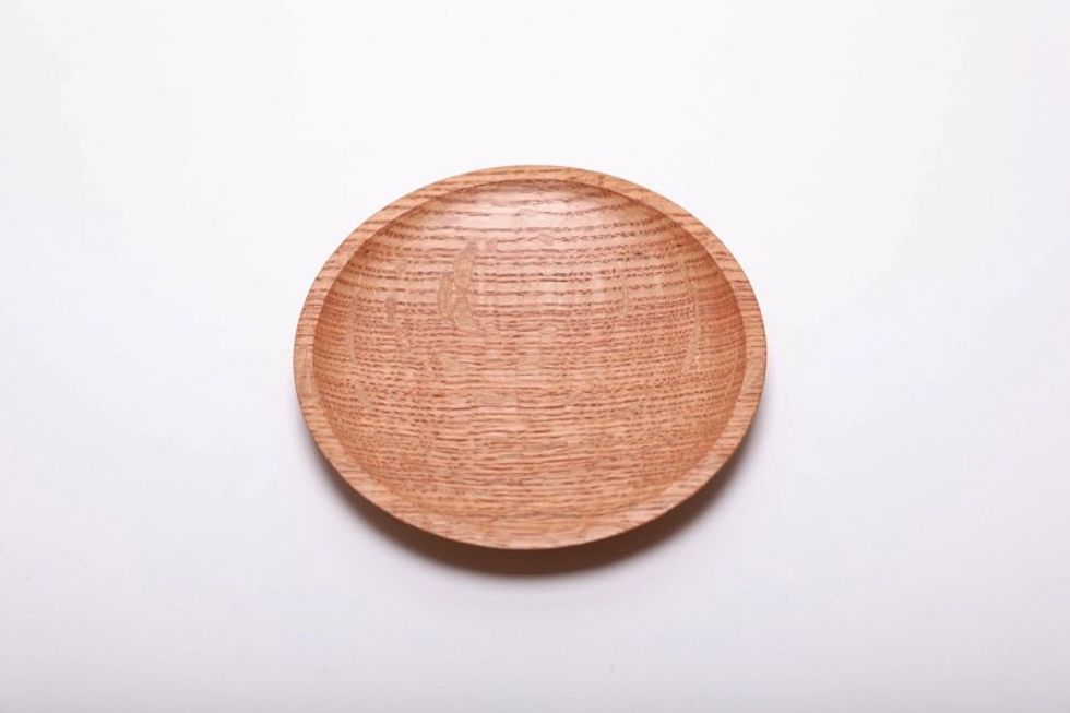 #2197 Quartersawn Oak Wooden Jewelry Dish 5 5/8" x 5/8"