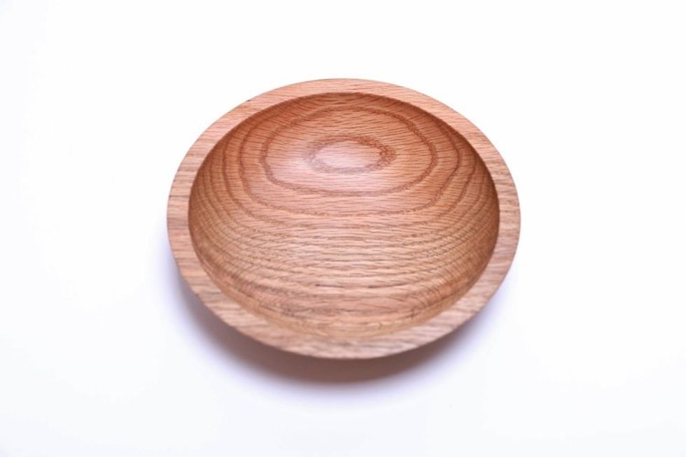 #2262  Spalted Red Oak Wooden Bowl 6" x 1 1/2"