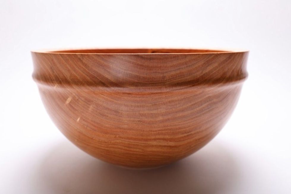 #1932 Locust Wooden Salad and Fruit Bowl  12 7/8″ X 7″ Wooden Bowl