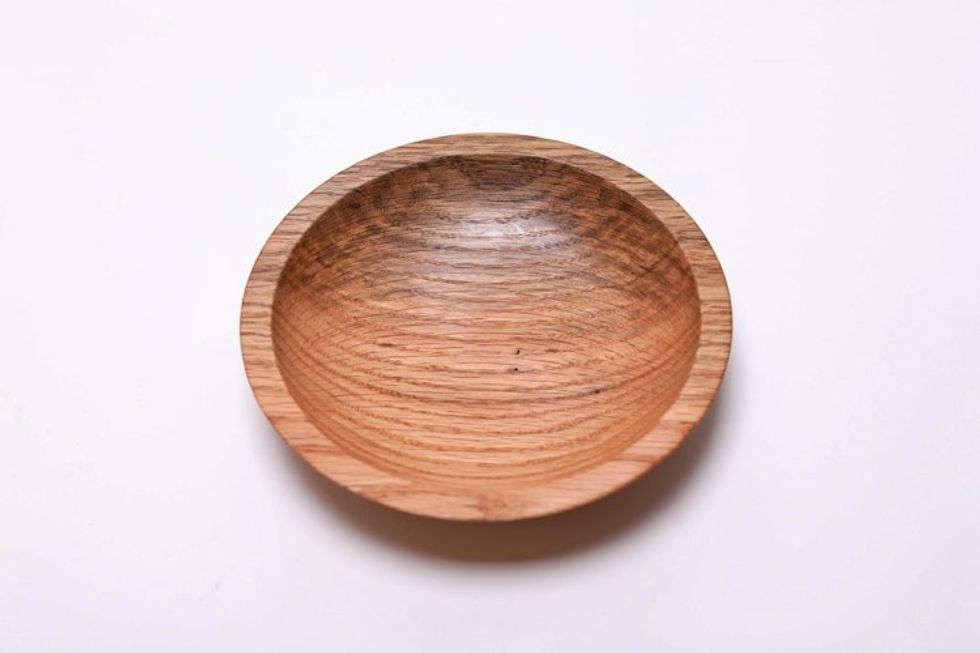 #2399 Small Spalted Oak Wooden Bowl 6 3/8" x 1 3/8"