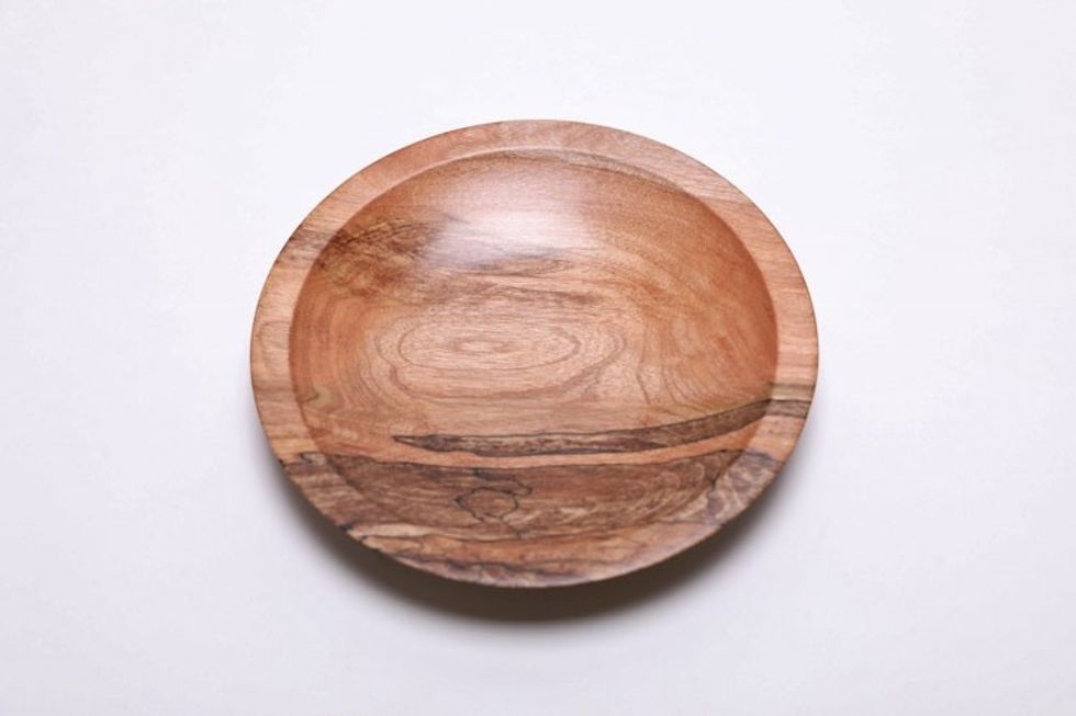 #2086 Spalted Big Leaf Maple Wooden Dish 6 1/2" x 1"