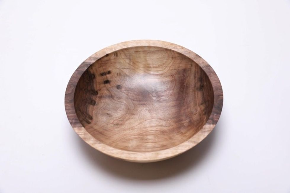 #2404 Medium Sized Wild Black Walnut Wooden Bowl 8 3/4" x 2 1/2"