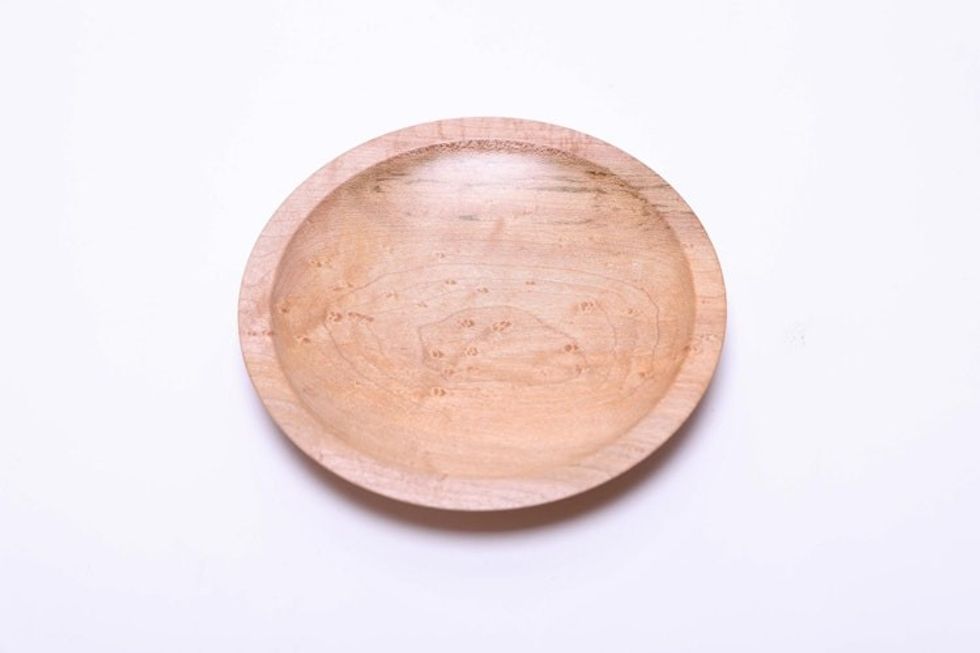 #2408 Birdseye Maple Wooden Dish 5 3/8" x 3/4"