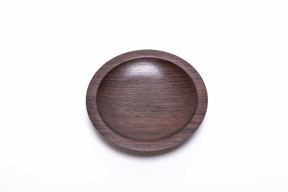 #2346 Black Palm Wooden Ring and Trinket Dish 4 7/8" x 7/8"