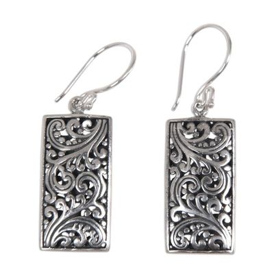 Alternate image for Sterling Silver Artisan Handcrafted Balinese Earrings Fern Goddess
