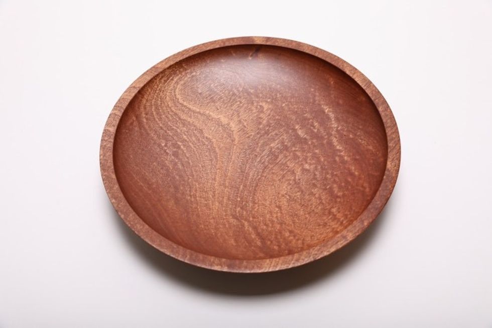 #2117 Pommele Sapele Wooden Bowl 11 3/8" x 1 7/8"