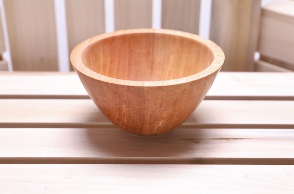 #2260 Small American Beech Wooden Bowl 5 1/2" x 3"